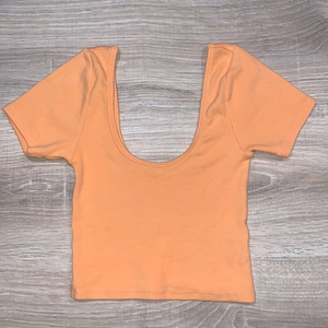 Pacsun orange crop‎ top t shirt